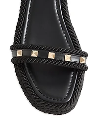 Rockstud 45MM Flatform Sandals Calfskin