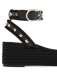Rockstud 45MM Flatform Sandals Calfskin