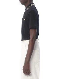 Cotton Piqué Polo Shirt with VLogo Patch