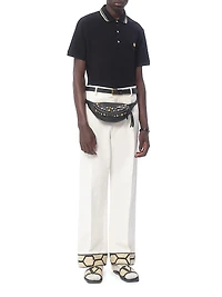 Cotton Piqué Polo Shirt with VLogo Patch