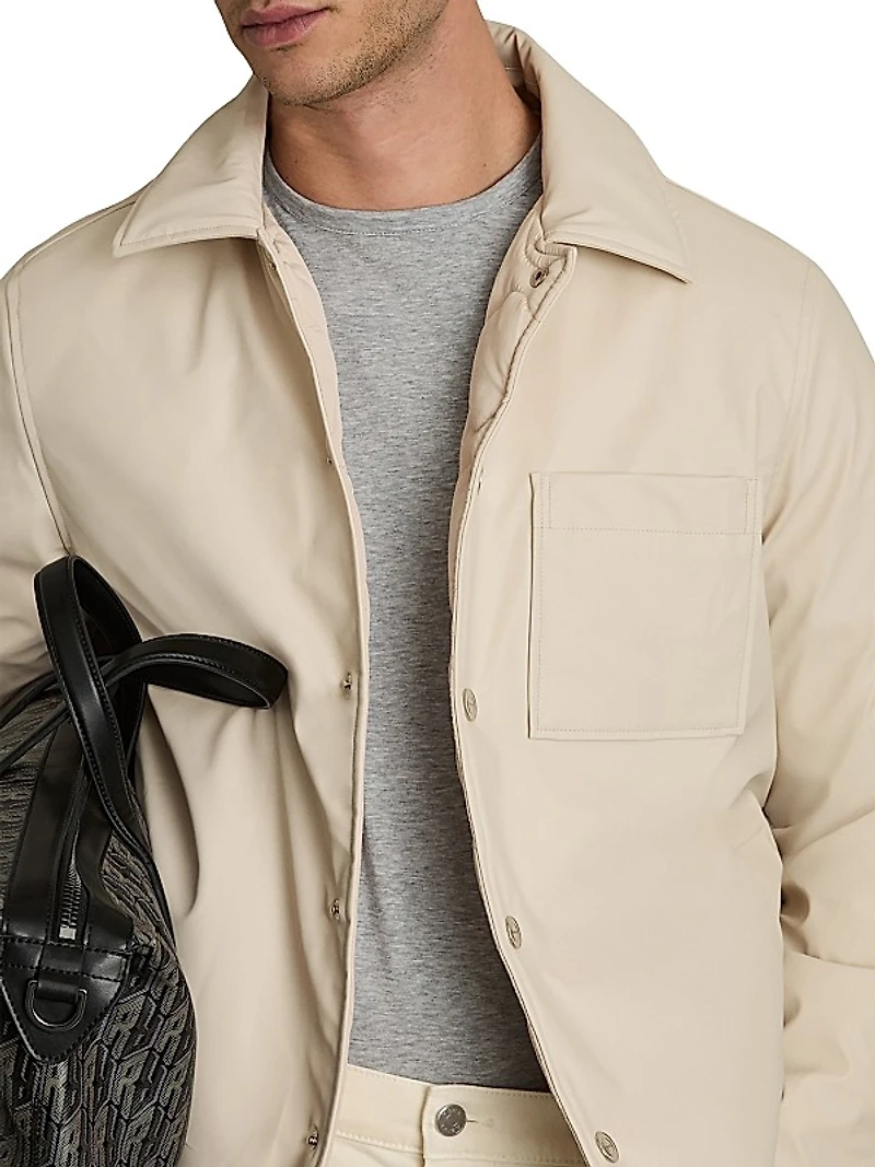 Hyde Button-Front Long-Sleeve Overshirt