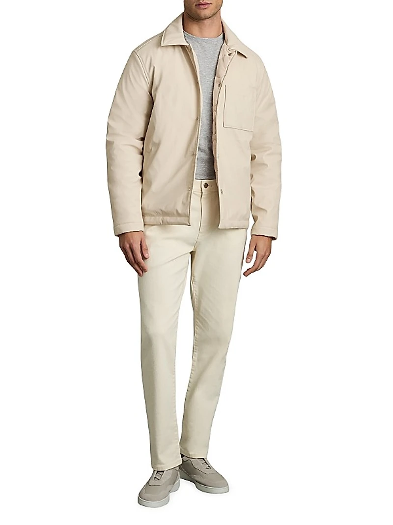 Hyde Button-Front Long-Sleeve Overshirt