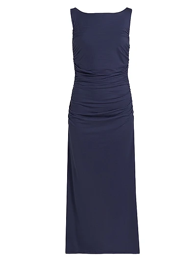 Benson Ruched Stretch Jersey Midi-Dress
