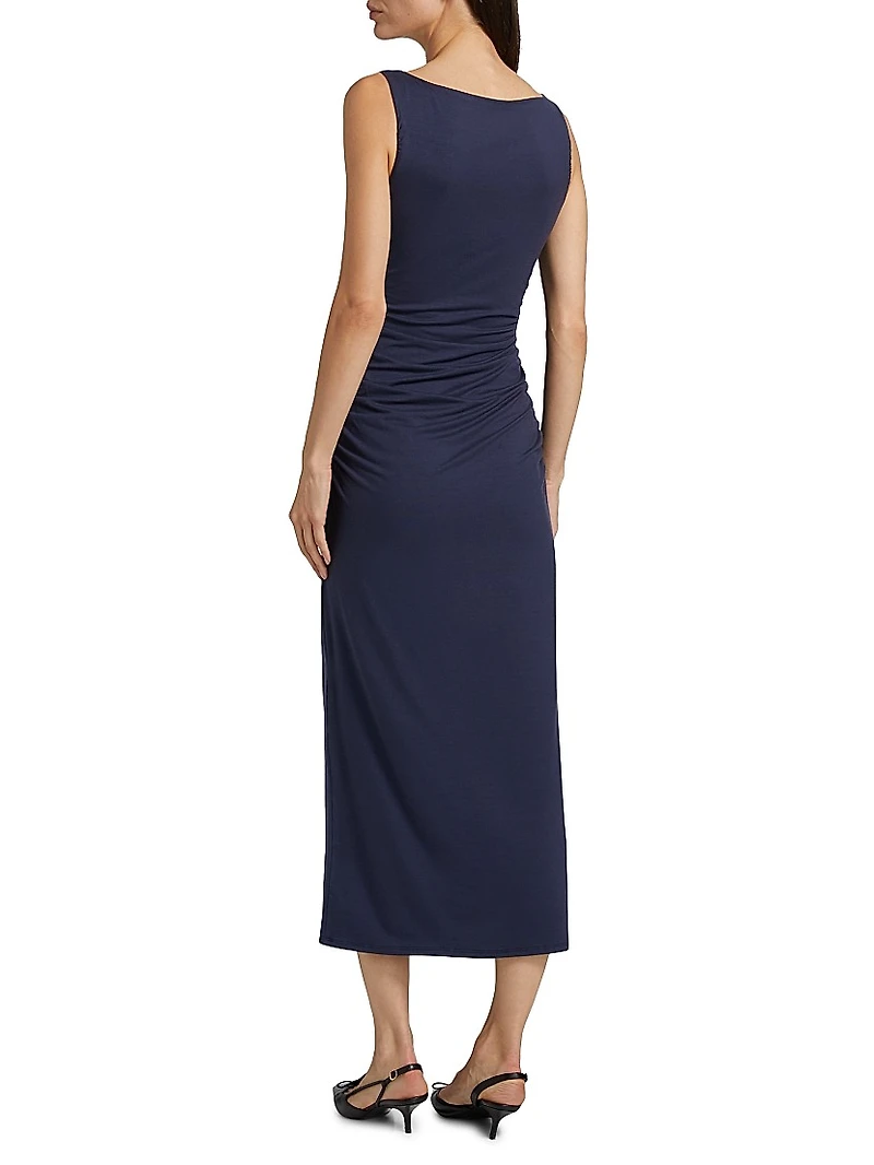 Benson Ruched Stretch Jersey Midi-Dress