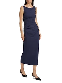 Benson Ruched Stretch Jersey Midi-Dress