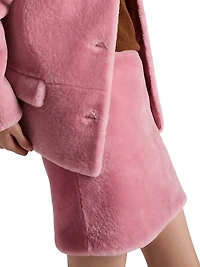 Shearling Mini Skirt