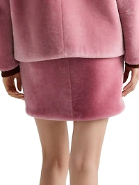 Shearling Mini Skirt