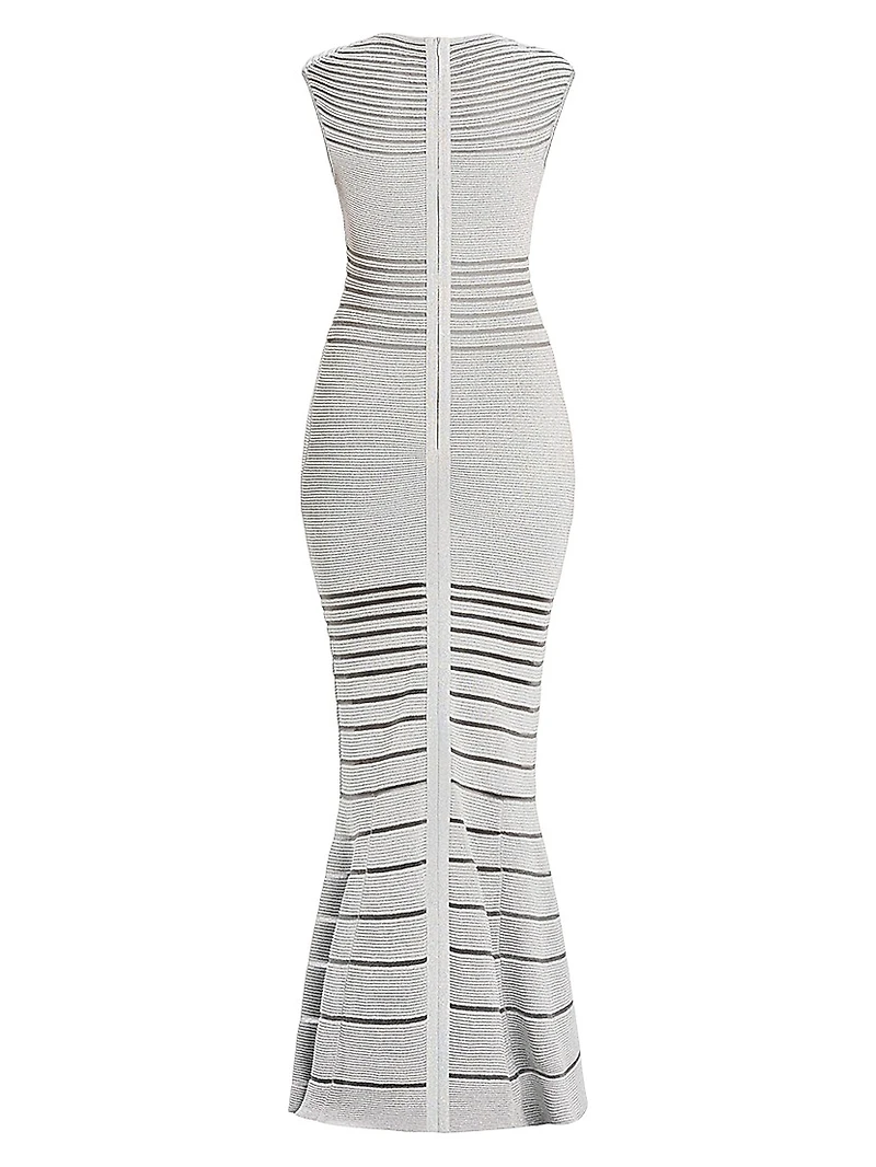 The Camila Sheer Stripe Mermaid Gown
