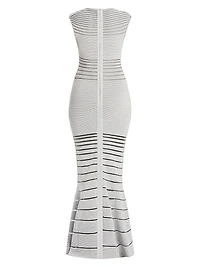 The Camila Sheer Stripe Mermaid Gown