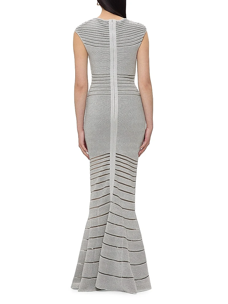 The Camila Sheer Stripe Mermaid Gown