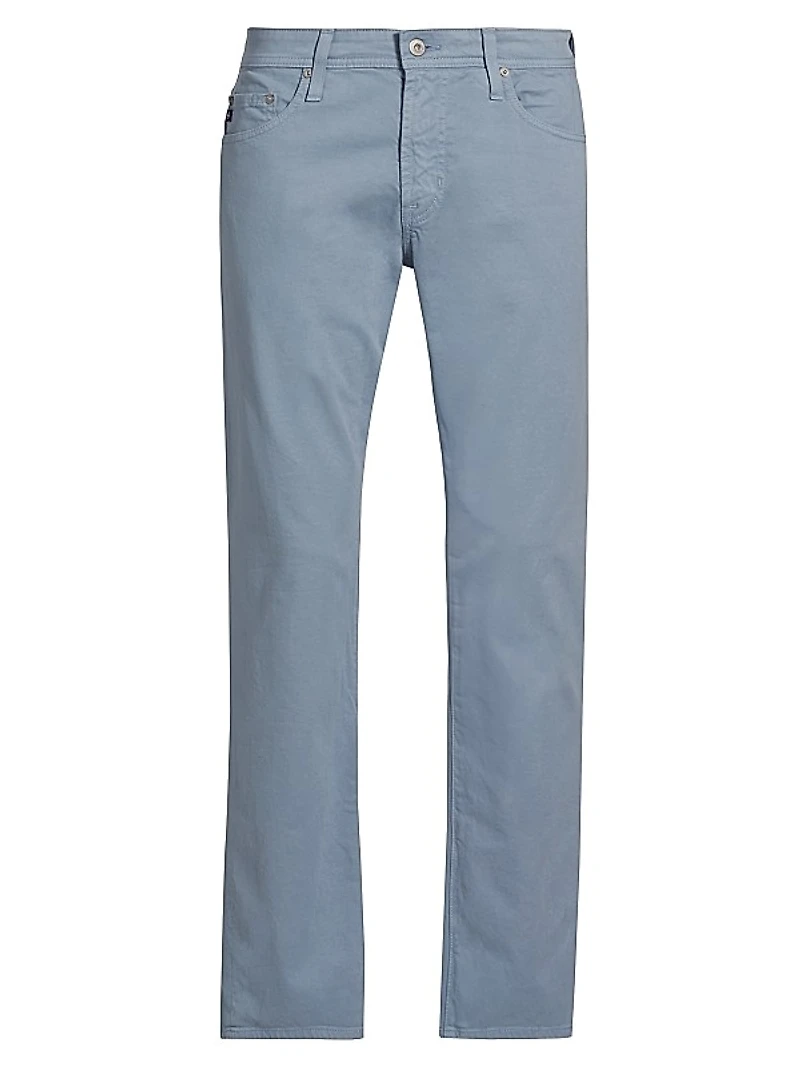 Everett Stretch Cotton Mid-Rise Straight-Leg Jeans