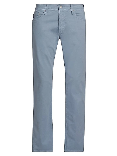 Everett Stretch Cotton Mid-Rise Straight-Leg Jeans