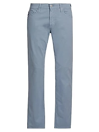 Everett Stretch Cotton Mid-Rise Straight-Leg Jeans