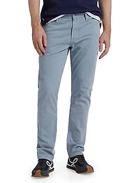 Everett Stretch Cotton Mid-Rise Straight-Leg Jeans