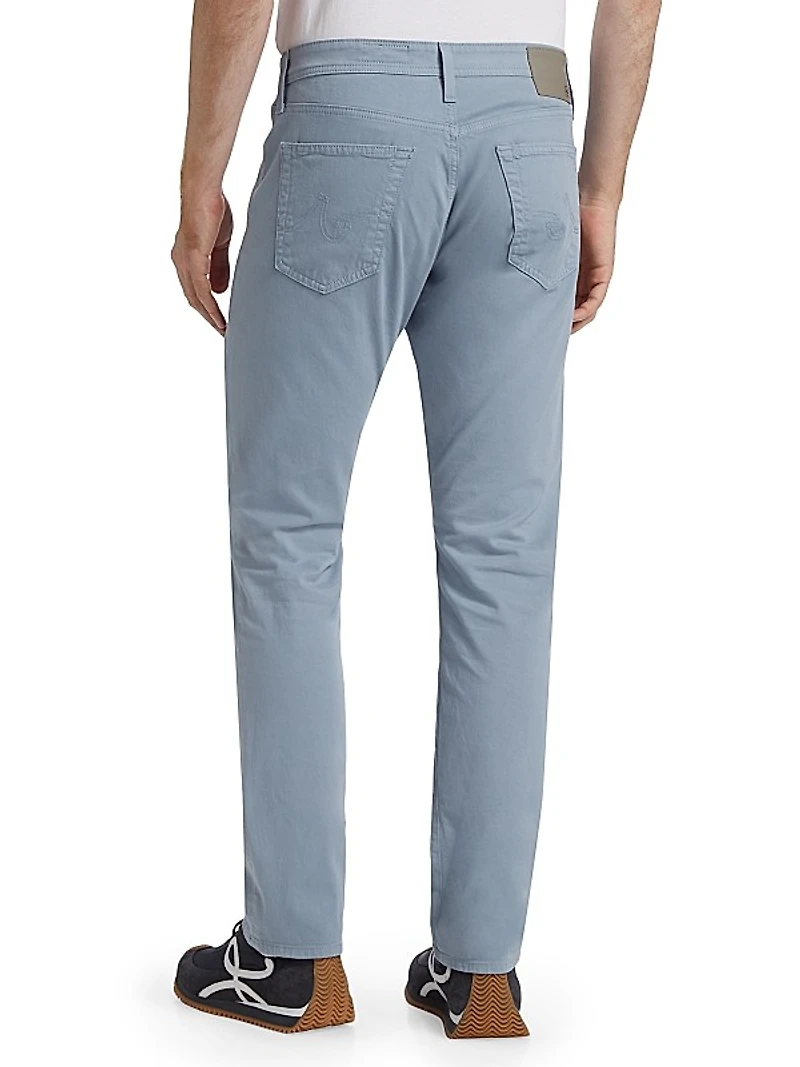 Everett Stretch Cotton Mid-Rise Straight-Leg Jeans