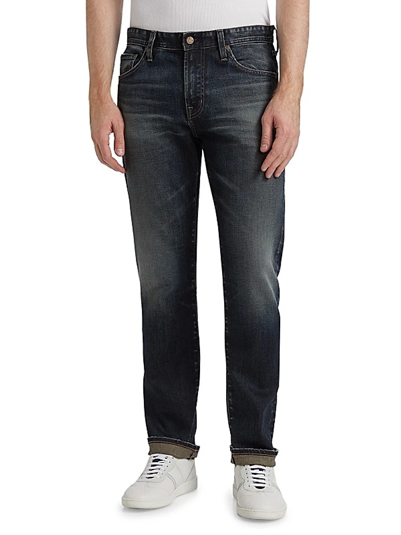 Everett Mid-Rise Straight-Leg Jeans