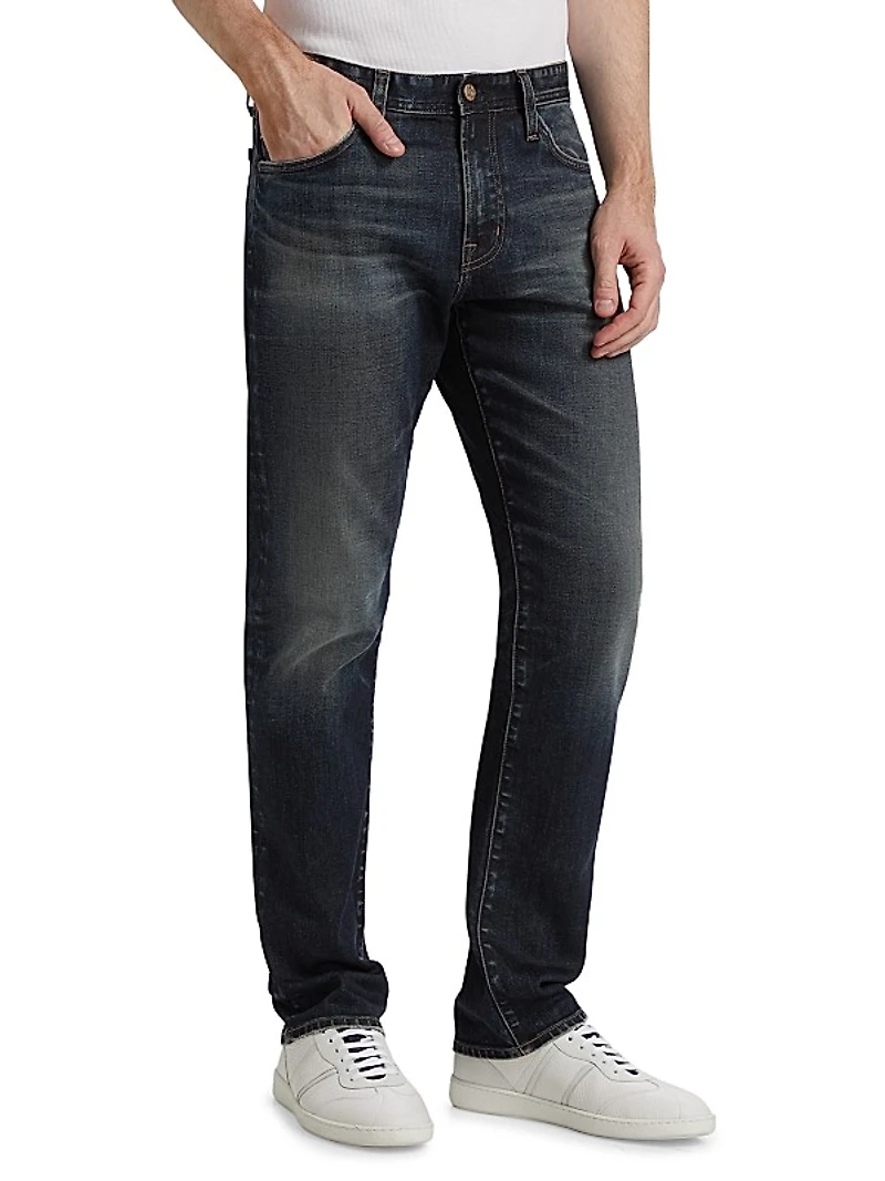 Everett Mid-Rise Straight-Leg Jeans