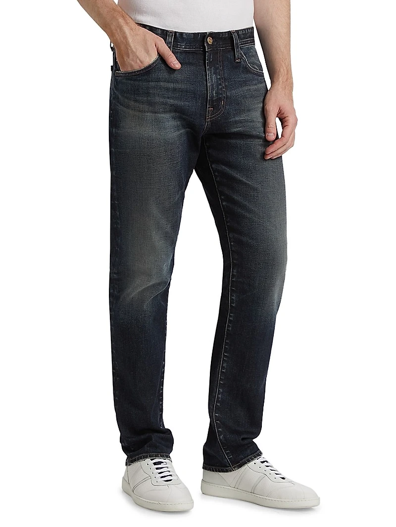 Everett Mid-Rise Straight-Leg Jeans