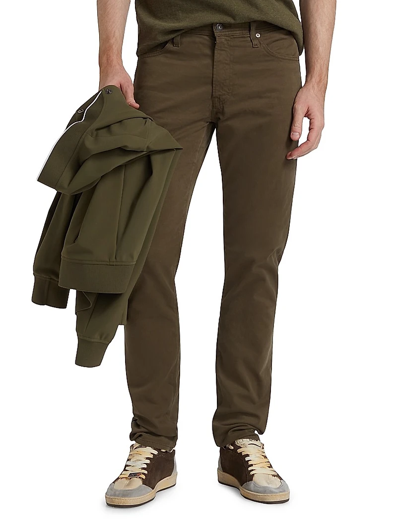 Tellis Cotton Straight-Leg Slim-Fit Pants