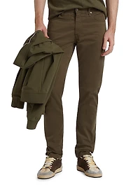 Tellis Cotton Straight-Leg Slim-Fit Pants