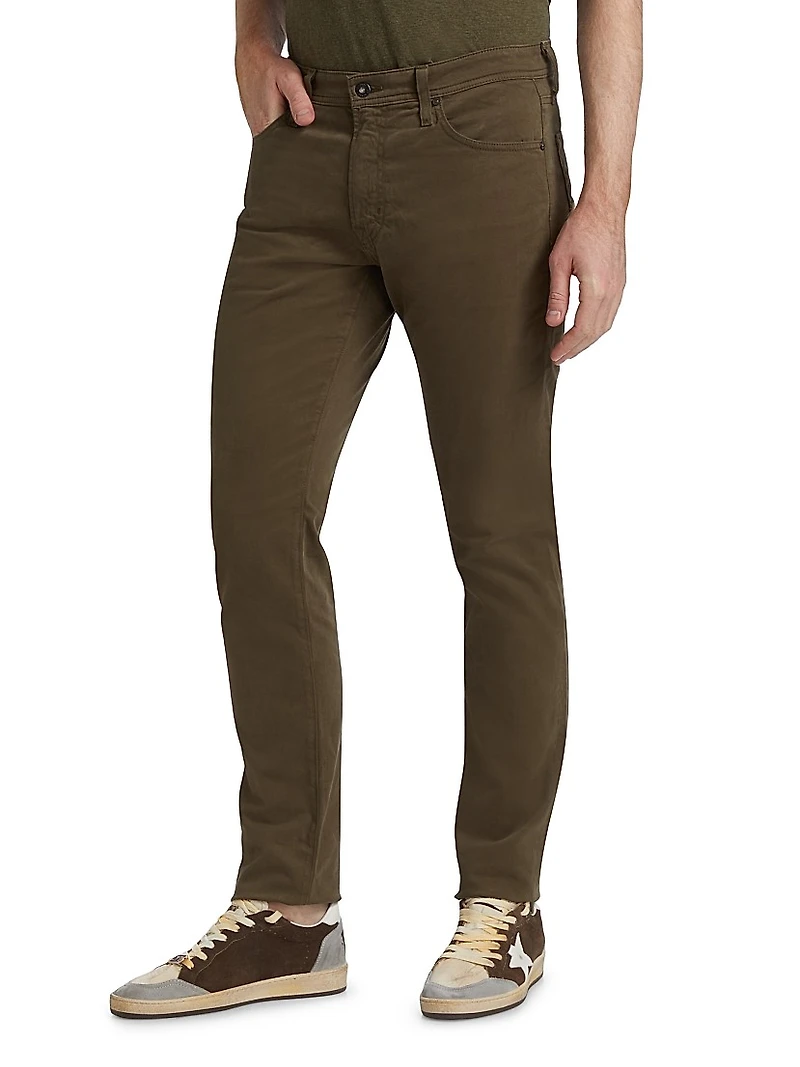 Tellis Cotton Straight-Leg Slim-Fit Pants