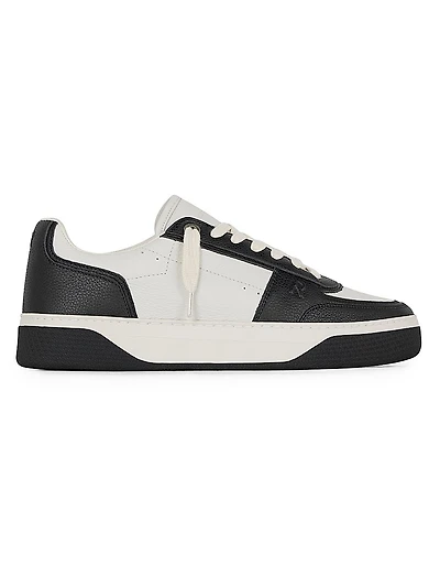 Initial Leather Low-Top Sneakers
