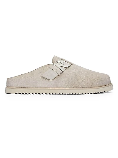 Initial Suede Mules