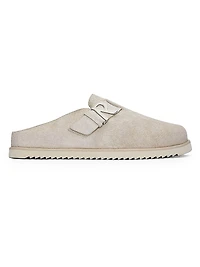 Initial Suede Mules
