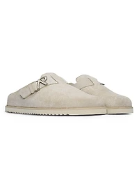 Initial Suede Mules