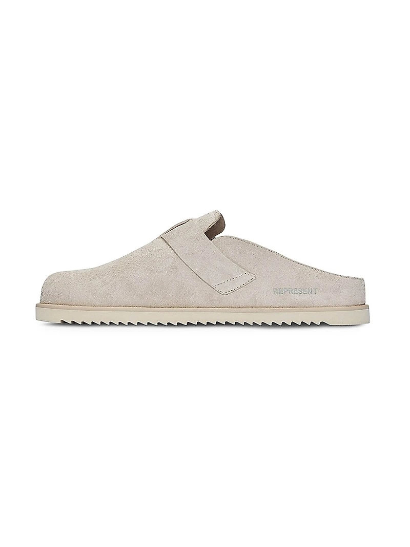 Initial Suede Mules