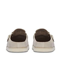 Initial Suede Mules