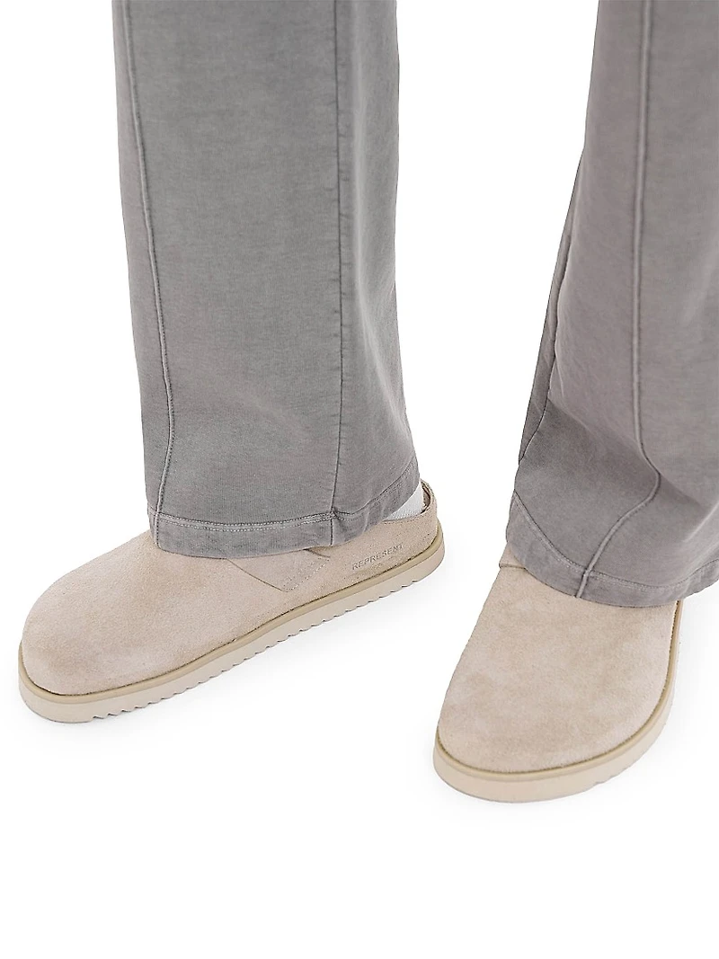 Initial Suede Mules