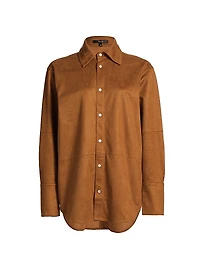 Kali Faux Suede Boyfriend Shirt