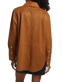 Kali Faux Suede Boyfriend Shirt