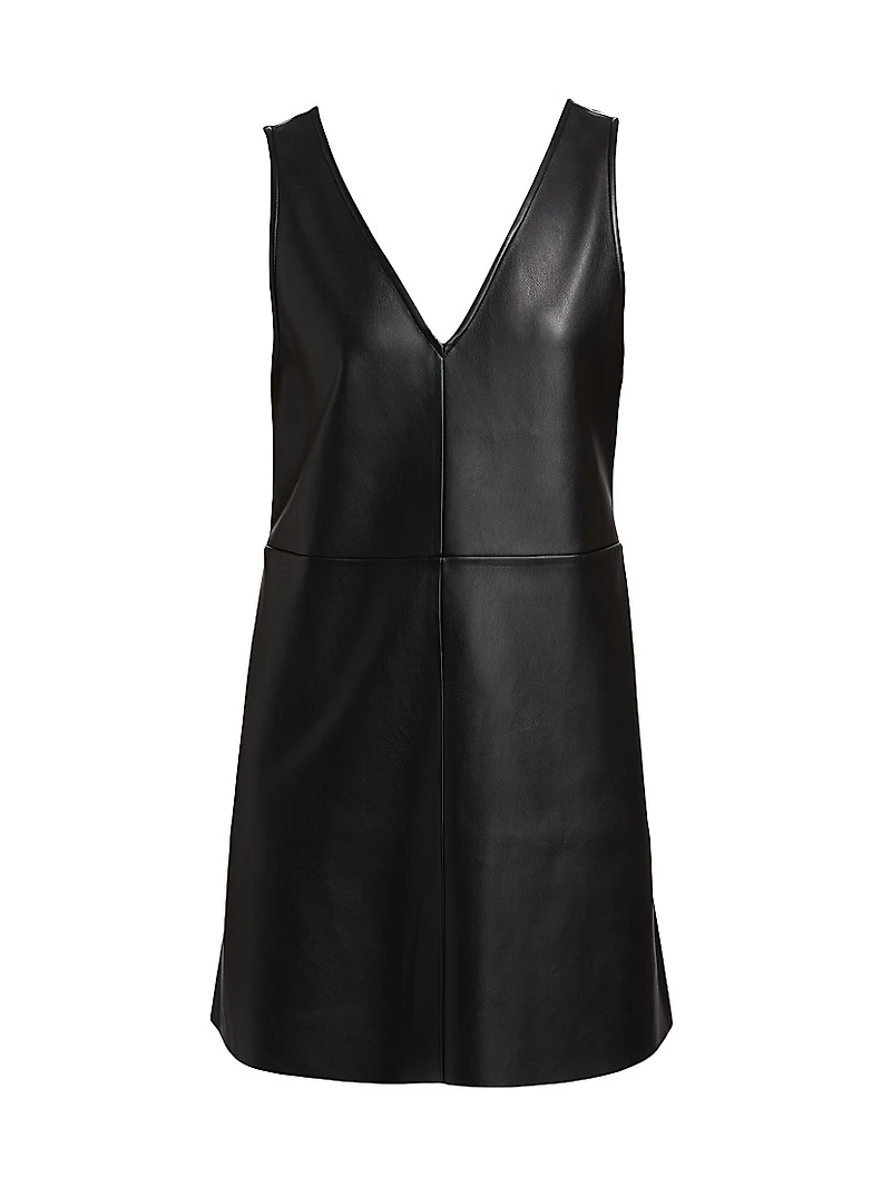 Malia Vegan Leather Shift Minidress
