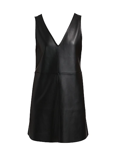 Malia Vegan Leather Shift Minidress
