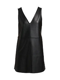 Malia Vegan Leather Shift Minidress