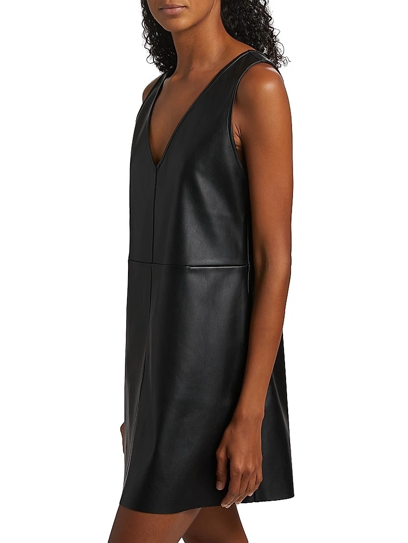 Malia Vegan Leather Shift Minidress