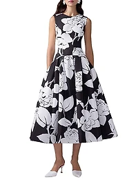 Floral Sleeveless Midi-Dress