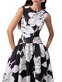 Floral Sleeveless Midi-Dress