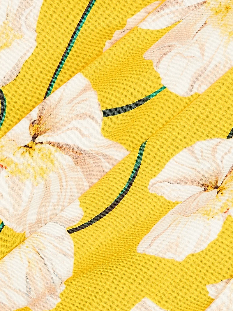 Floral Stretch Cotton Shirtdress