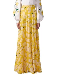 Floral Silk Palazzo Pants