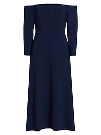 Off-the-Shoulder Midi-Dress