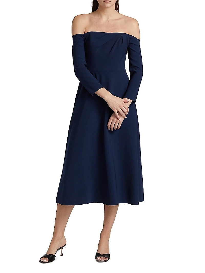 Off-the-Shoulder Midi-Dress