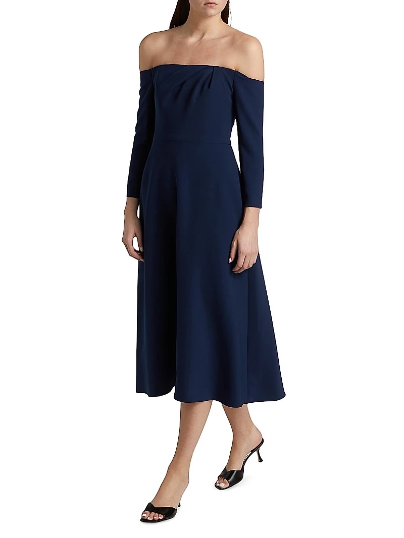 Off-the-Shoulder Midi-Dress