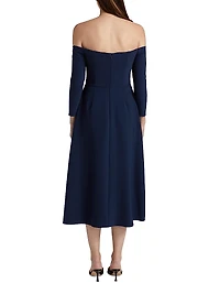 Off-the-Shoulder Midi-Dress