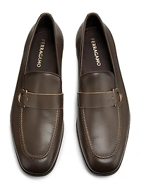 Gancini Leather Loafers