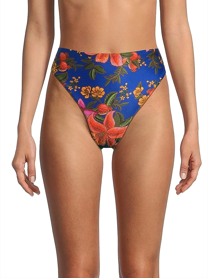 Summer Fruit High-Waisted Bikini Bottom