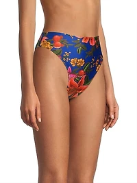 Summer Fruit High-Waisted Bikini Bottom