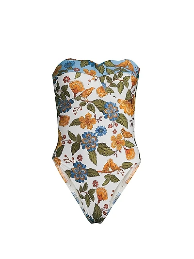 Garden Scarf One-Piece Swimsuit
